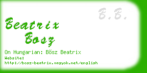 beatrix bosz business card